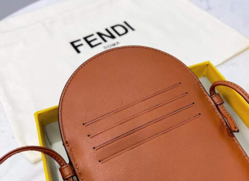 Replica Fendi 8526 Phone Shoulder Bag Brown 3