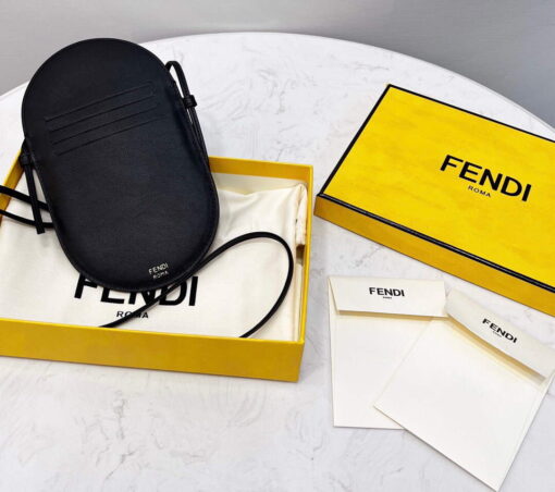 Replica Fendi 8526 Phone Shoulder Bag Black 2