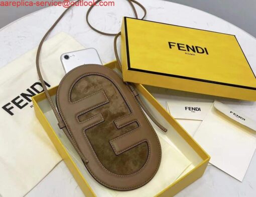 Replica Fendi 8526 Phone Shoulder Bag Gray