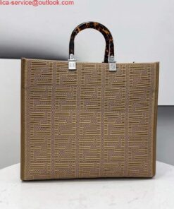 Replica Fendi 8BH386 Sunshine Medium Fendi Tote Bag 8258 Tan