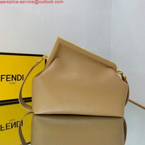 Replica Fendi FIRST Medium Bag Apricot Leather 8BP127