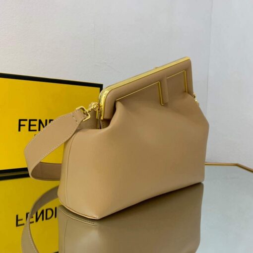 Replica Fendi FIRST Medium Bag Apricot Leather 8BP127 2