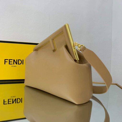 Replica Fendi FIRST Medium Bag Apricot Leather 8BP127 3