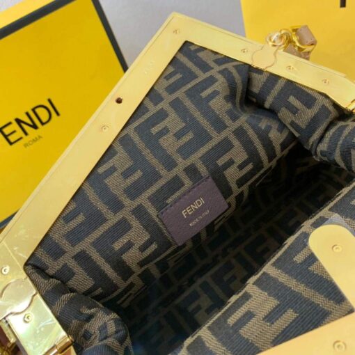 Replica Fendi FIRST Medium Bag Apricot Leather 8BP127 6