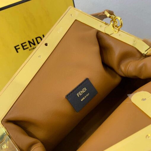 Replica Fendi 8BP127 Fendi First Medium Fox fur Brown Bag 6