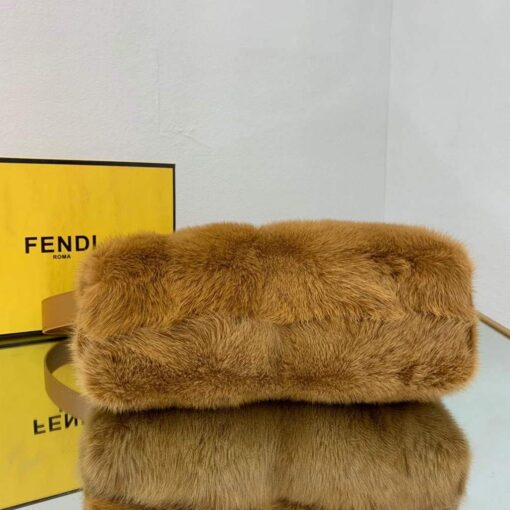 Replica Fendi 8BP127 Fendi First Medium Fox fur Brown Bag 8