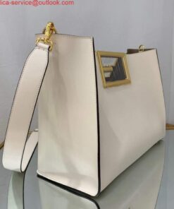 Replica Fendi 8BH391 Fendi way Medium White Leather bag