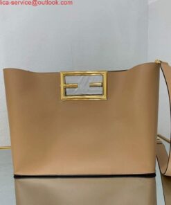 Replica Fendi 8BH391 Fendi way Medium Apricot Leather bag