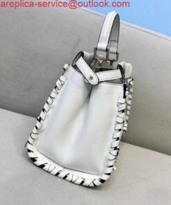 Replica Fendi 5510S Peekaboo Iconic Essentially White Leather Bag 2