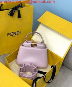 Replica Fendi 8BN320 Peekaboo ICONIC XS Light Purple Nappa Leather 8328 Bag