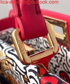 Replica Fendi 8BN244 Peekaboo Iconic MINI Red Leather 8315 Bag 2