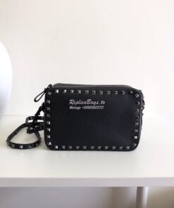 Replica Valentino Garavani Rockstud Crossbody bag in Grainy Calfskin B