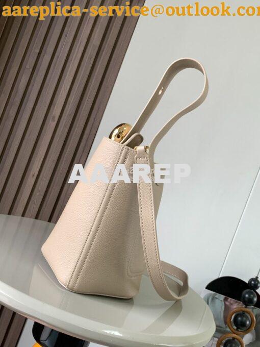 Replica Loewe Mini Pebble Bucket Bag In soft grained calfskin 973543 S 5