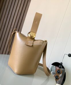 Replica Loewe Mini Pebble Bucket Bag In Mellow Calfskin 973618 Sand