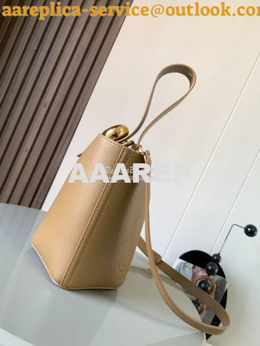 Replica Loewe Mini Pebble Bucket Bag In Mellow Calfskin 973618 Sand 7