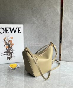 Replica Loewe Mini Hammock Hobo bag in classic calfskin A538G13 Clay G 2