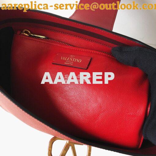 Replica Valentino Vsling Grainy Calfskin Hobo Bag 50027 Red 9