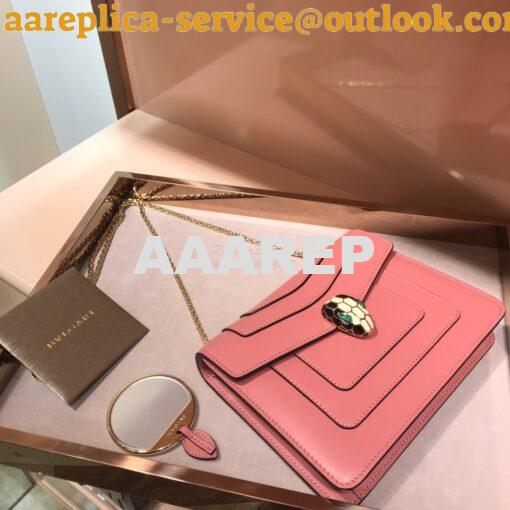 Replica Bvlgari Serpenti Forever Flap Cover Bag 34559 Pink 2