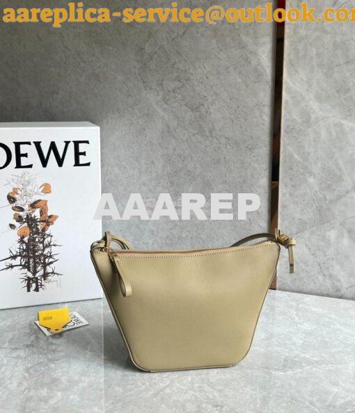 Replica Loewe Mini Hammock Hobo bag in classic calfskin A538G13 Clay G 6