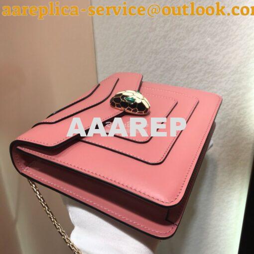 Replica Bvlgari Serpenti Forever Flap Cover Bag 34559 Pink 3