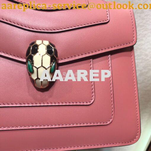 Replica Bvlgari Serpenti Forever Flap Cover Bag 34559 Pink 4