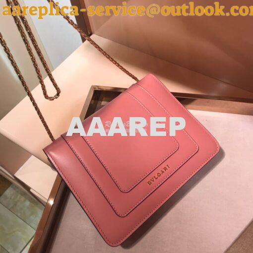 Replica Bvlgari Serpenti Forever Flap Cover Bag 34559 Pink 5