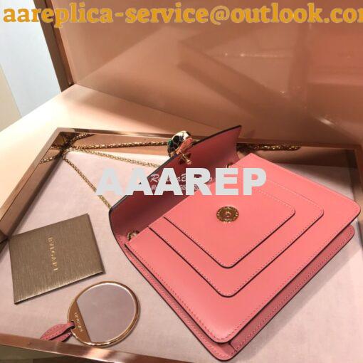 Replica Bvlgari Serpenti Forever Flap Cover Bag 34559 Pink 7