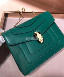 Replica Bvlgari Serpenti Forever Flap Cover Bag 34559 Green