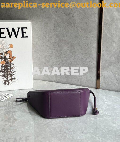 Replica Loewe Mini Hammock Hobo bag in classic calfskin A538G13 Purple 7