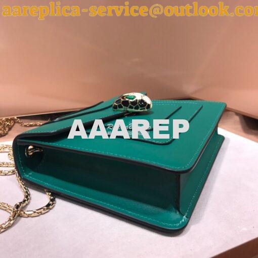 Replica Bvlgari Serpenti Forever Flap Cover Bag 34559 Green 4