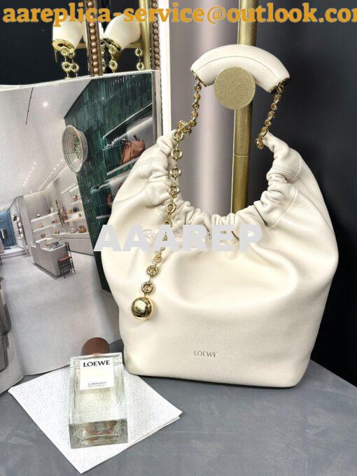 Replica Loewe Small Squeeze Bag In Nappa Lambskin A914NCH White