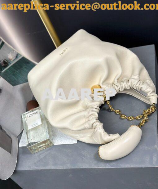 Replica Loewe Small Squeeze Bag In Nappa Lambskin A914NCH White 2