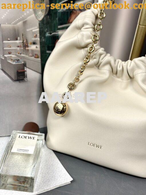 Replica Loewe Small Squeeze Bag In Nappa Lambskin A914NCH White 3