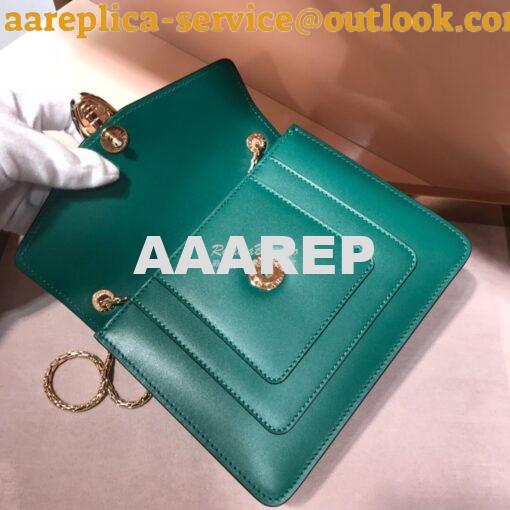 Replica Bvlgari Serpenti Forever Flap Cover Bag 34559 Green 6