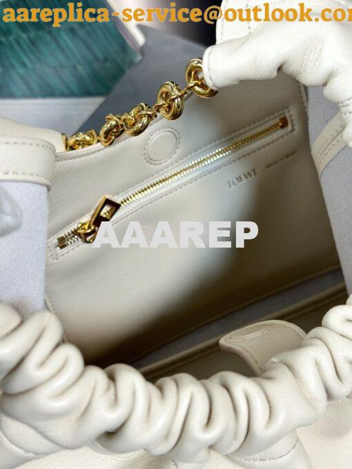 Replica Loewe Small Squeeze Bag In Nappa Lambskin A914NCH White 5