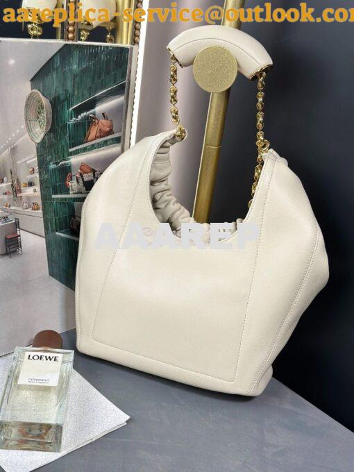 Replica Loewe Small Squeeze Bag In Nappa Lambskin A914NCH White 6