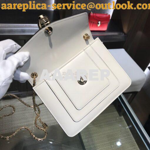 Replica Bvlgari Serpenti Forever Flap Cover Bag 34559 White 7