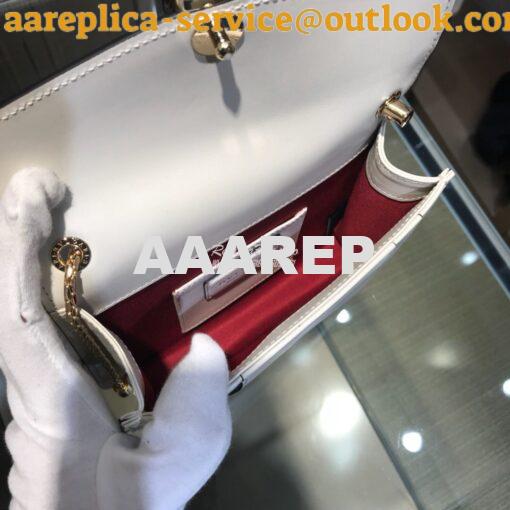 Replica Bvlgari Serpenti Forever Flap Cover Bag 34559 White 8