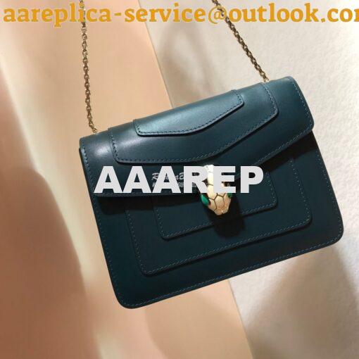 Replica Bvlgari Serpenti Forever Flap Cover Bag 34559 Forest Emerald