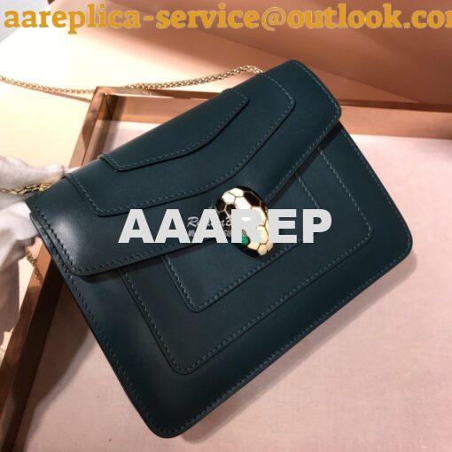 Replica Bvlgari Serpenti Forever Flap Cover Bag 34559 Forest Emerald 2