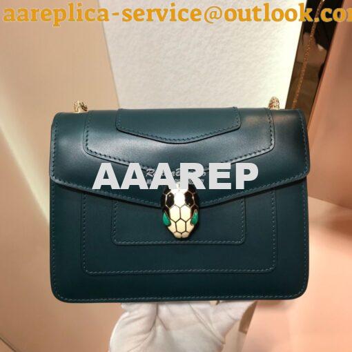 Replica Bvlgari Serpenti Forever Flap Cover Bag 34559 Forest Emerald 3