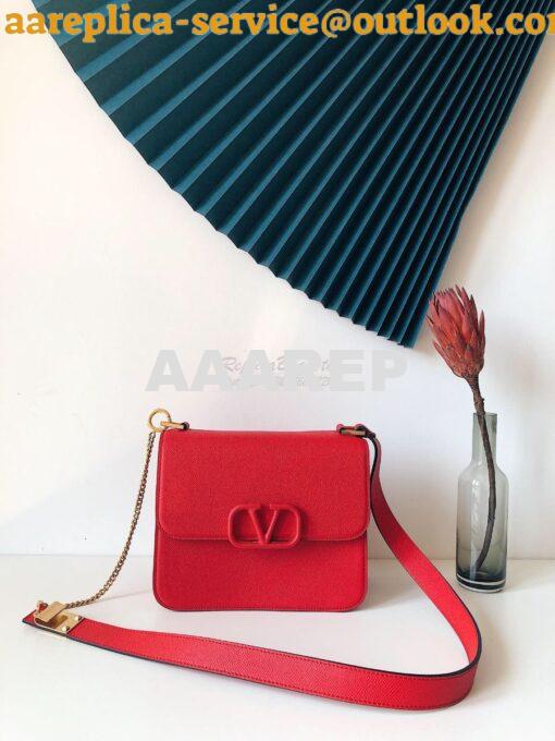 Replica Valentino Vsling Grainy Calfskin Shoulder Bag SW0B0F0 Red