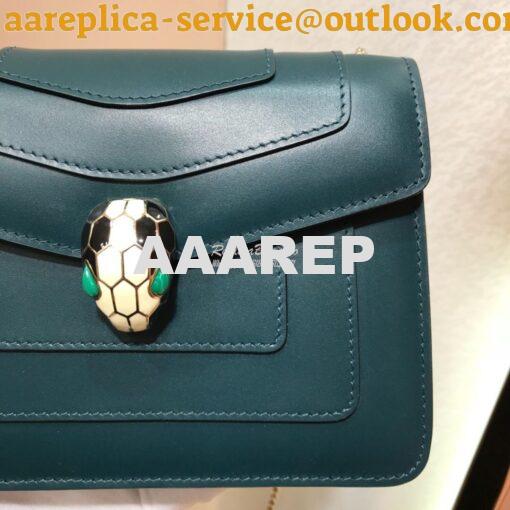 Replica Bvlgari Serpenti Forever Flap Cover Bag 34559 Forest Emerald 4