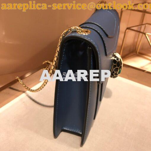 Replica Bvlgari Serpenti Forever Flap Cover Bag 34559 Ash Blue 4