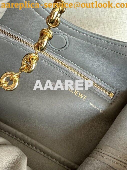 Replica Loewe Medium Squeeze Bag In Nappa Lambskin A914Q37 Grey 9