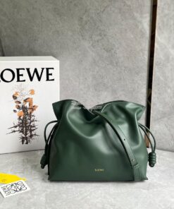 Replica Loewe Flamenco Clutch In Nappa Calfskin A411FC1 Vintage Khaki