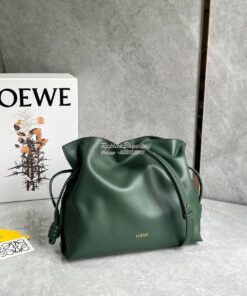 Replica Loewe Flamenco Clutch In Nappa Calfskin A411FC1 Vintage Khaki 2