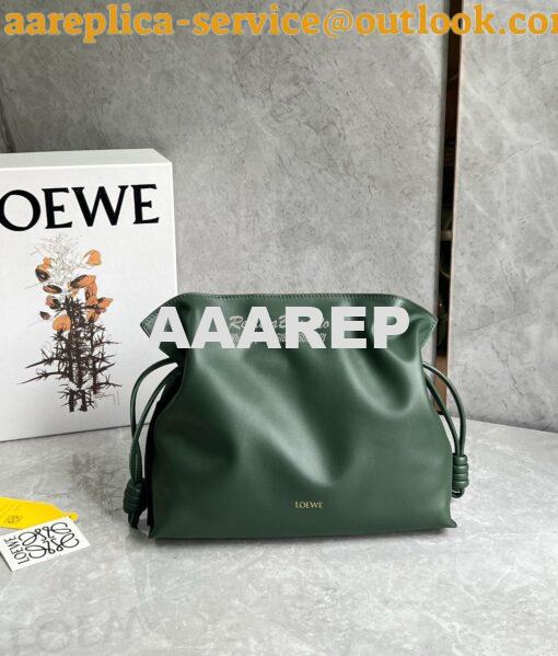 Replica Loewe Flamenco Clutch In Nappa Calfskin A411FC1 Vintage Khaki 3