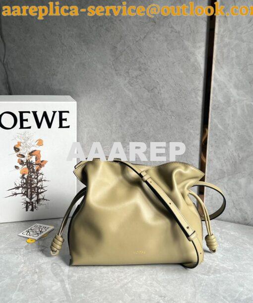 Replica Loewe Flamenco Clutch In Nappa Calfskin A411FC1 Dark Butter