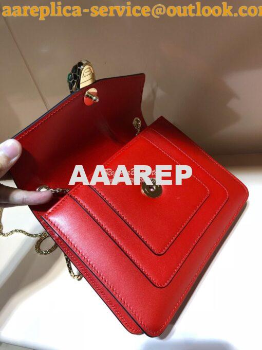 Replica Bvlgari Serpenti Forever Flap Cover Bag 34559 Red 8